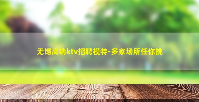 无锡高端ktv招聘模特-多家场所任你挑